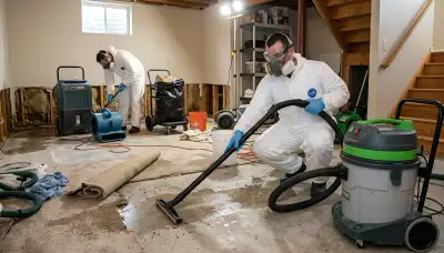 Basement flood cleanup services for homes in Providence, RI after water damage