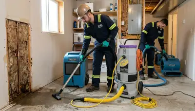 Burst pipe cleanup and water damage restoration service in Providence, RI