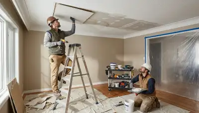 Ceiling water damage repair service for homes in Providence, RI