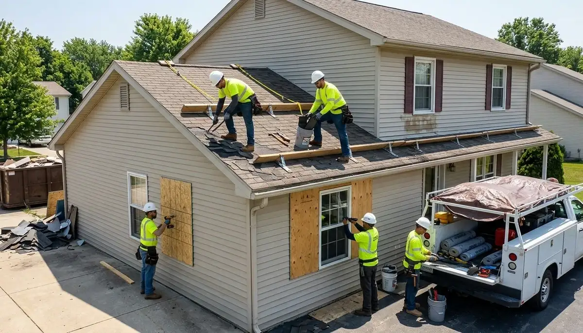 Storm damage restoration services for homes in Providence, RI after wind, rain, and flooding