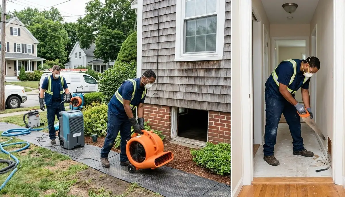 Water damage restoration services in Providence, RI