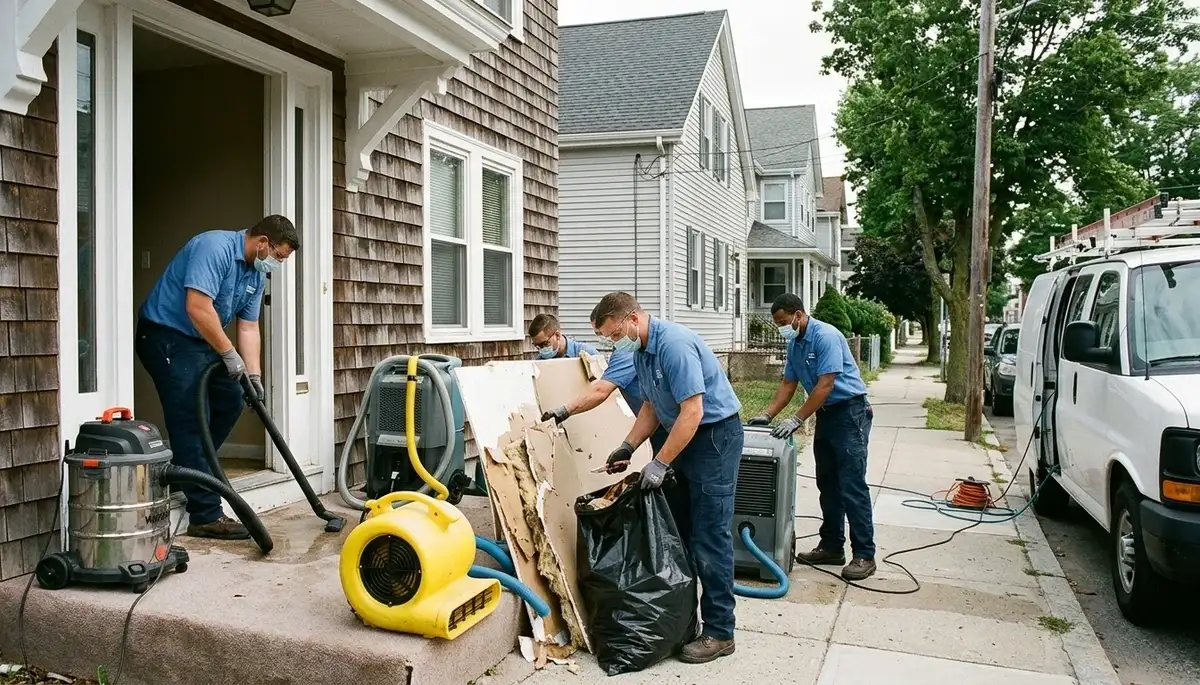 Water damage restoration services in Providence, RI