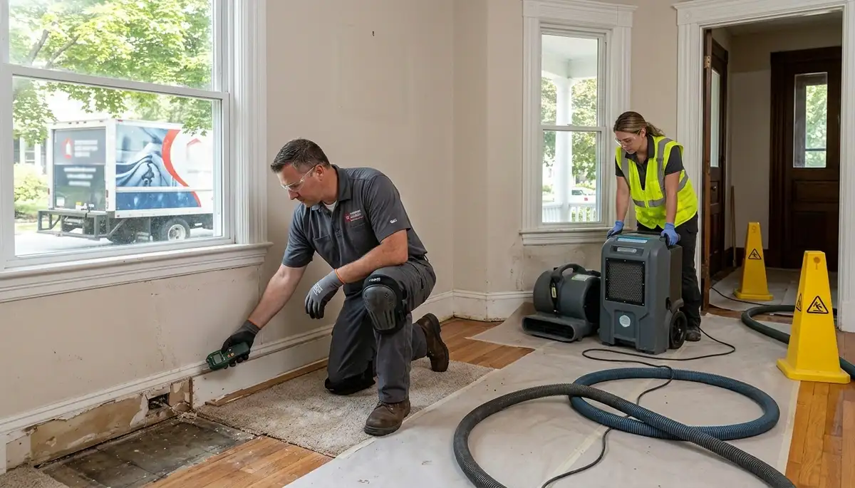 Water damage restoration services in Providence, RI