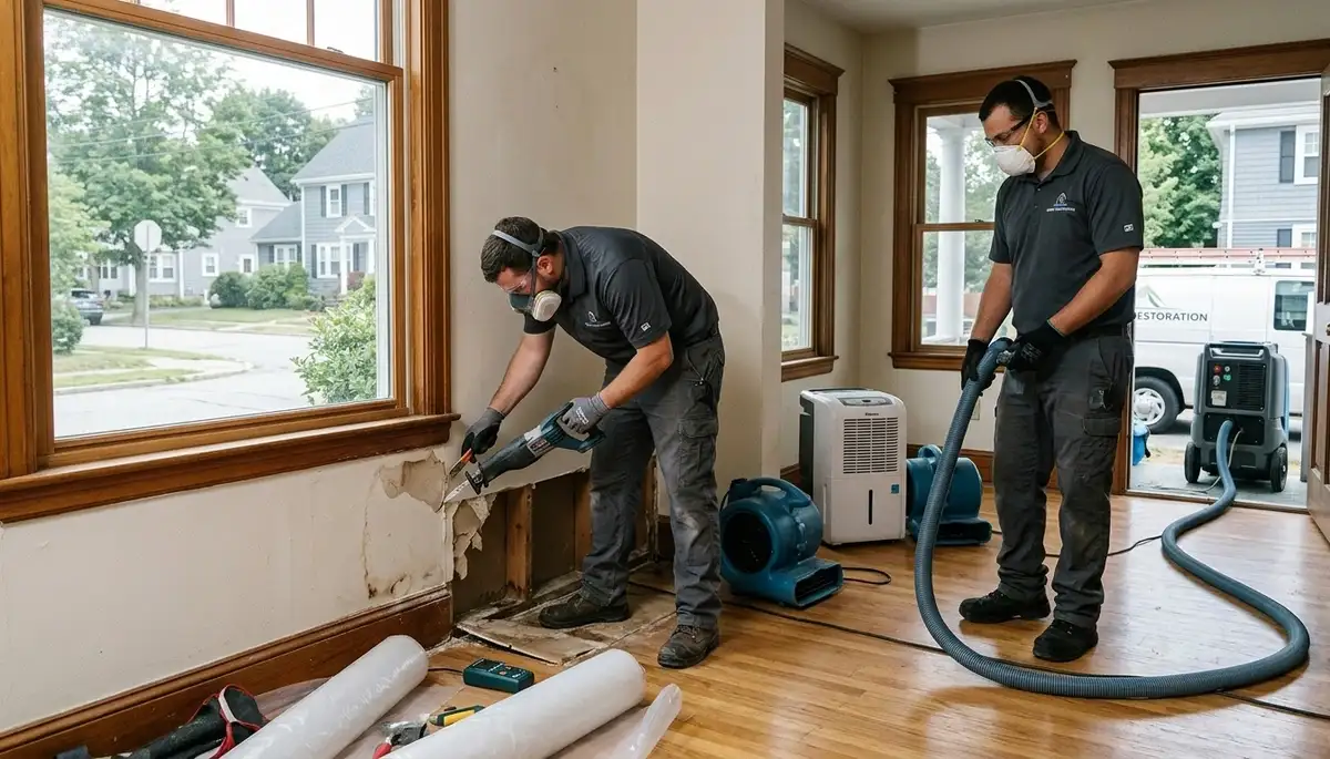 Water damage restoration services in Providence, RI
