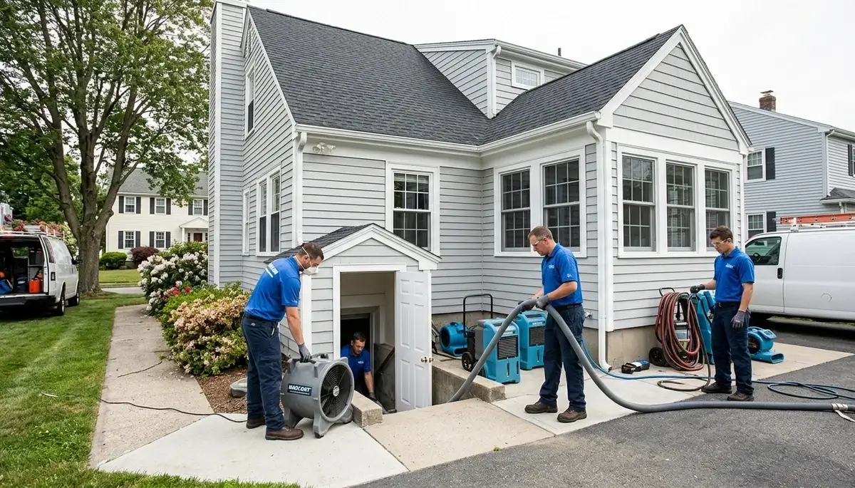 Water damage restoration services in Providence, RI