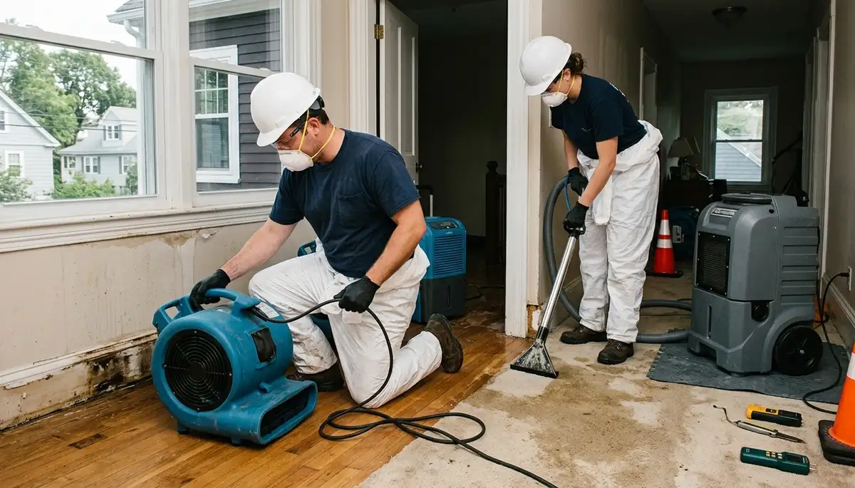 Water damage restoration services in Providence, RI
