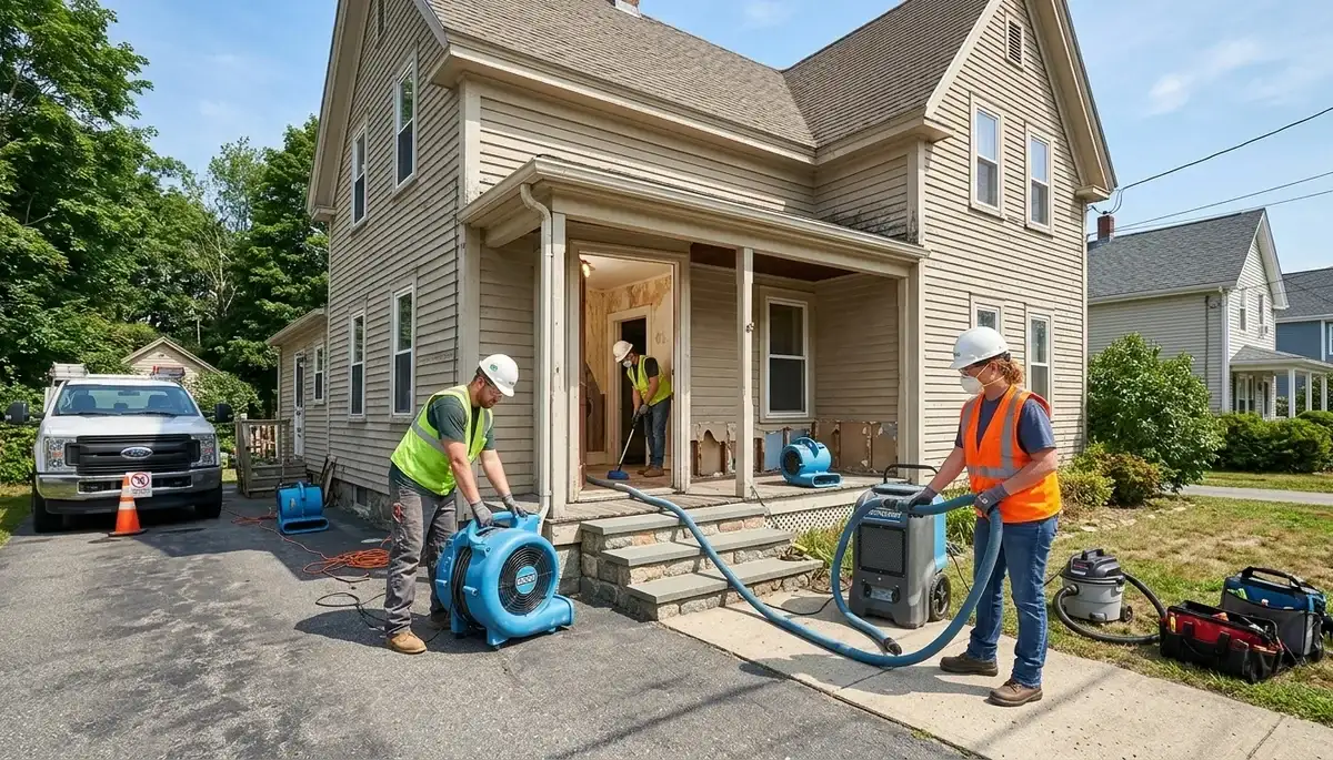 Water damage restoration services in Providence, RI